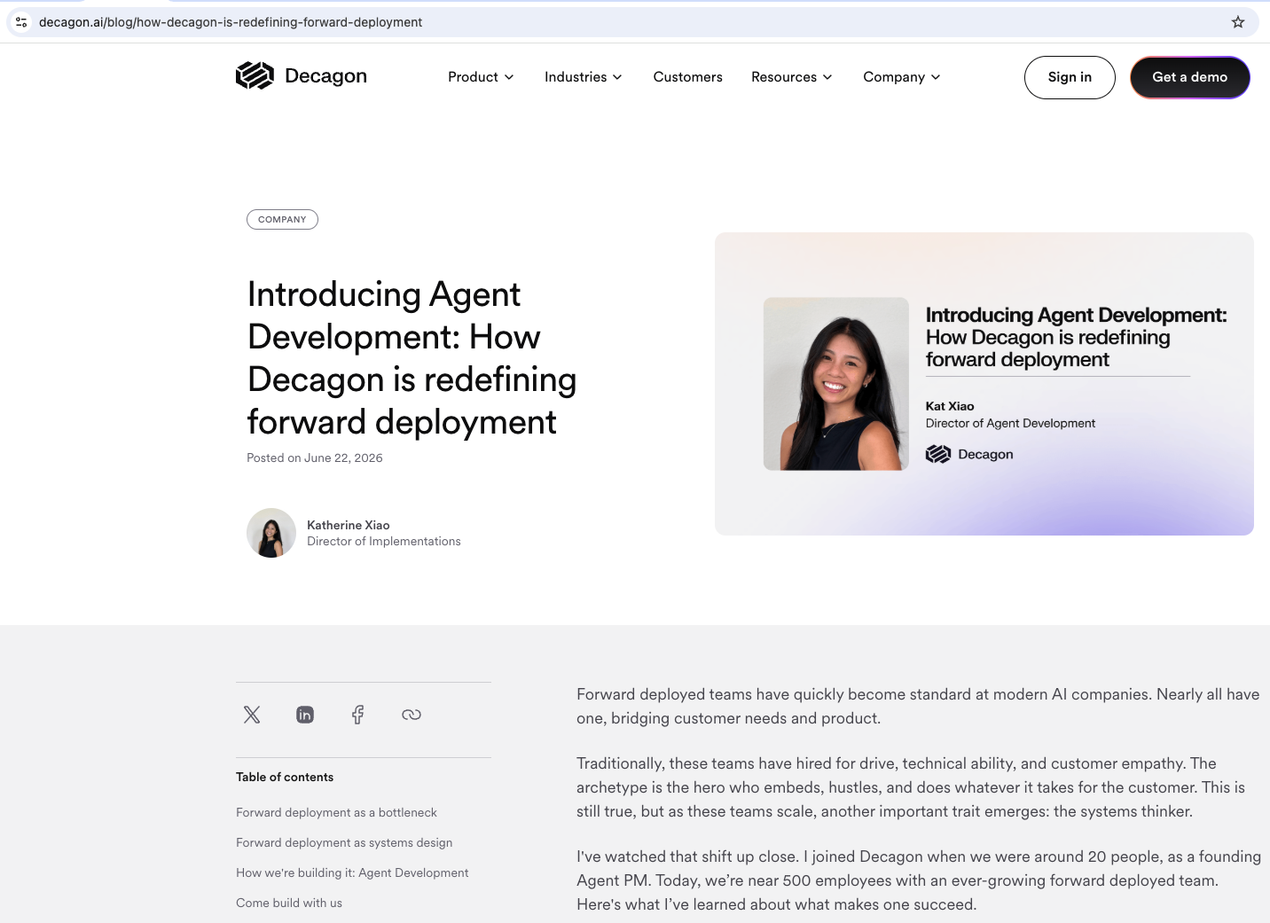 Decagon Agent Development Manager and Agent Deployment Engineer: How to Get the Role, What the Interview Looks Like, and Why This Model Is Beating Traditional FDE
