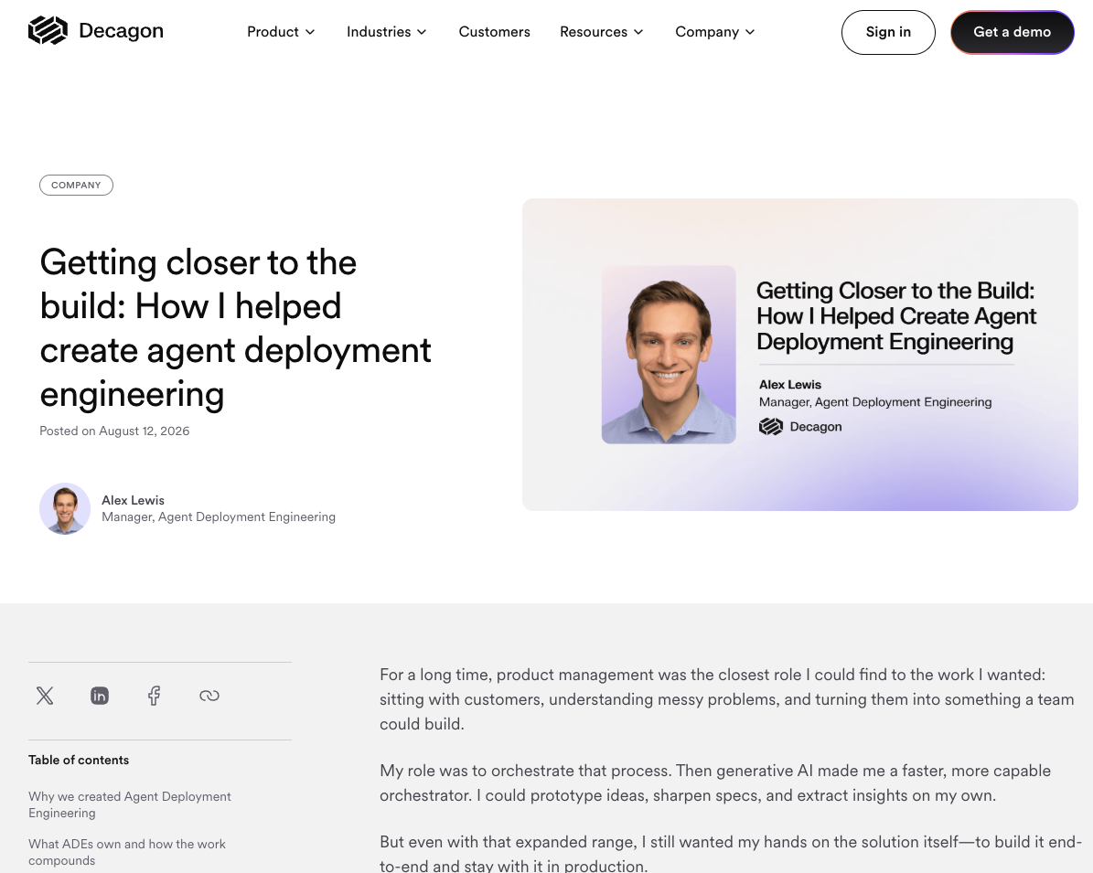 Decagon Agent Development Manager and Agent Deployment Engineer: How to Get the Role, What the Interview Looks Like, and Why This Model Is Beating Traditional FDE