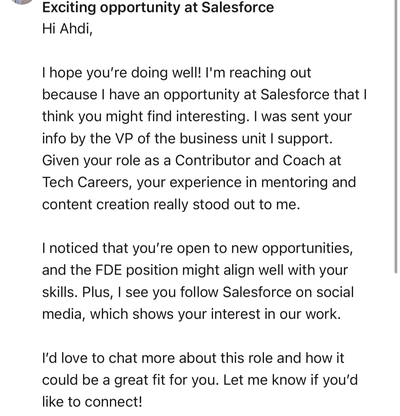 Ahdi Thanuthayakumar TechCareers.io job search results PM FDE interviews 2026