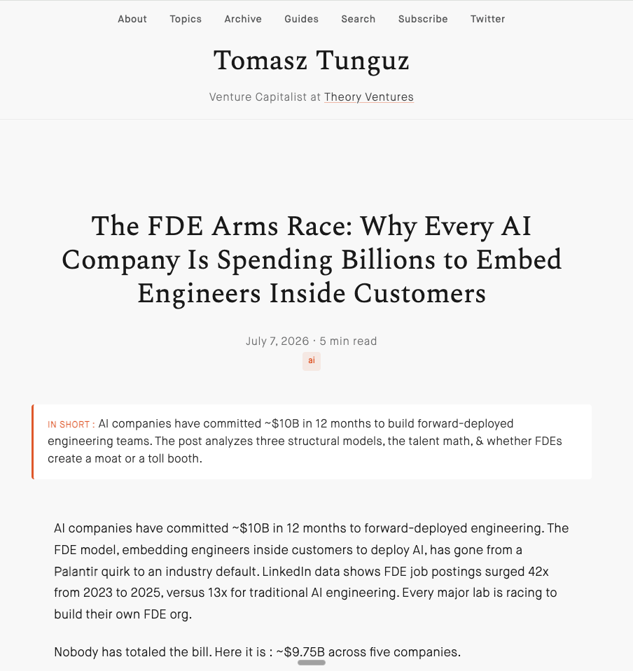 Why Forward-Deployed Engineer Job Postings Are Up 700% — The Real Reason Behind the Surge